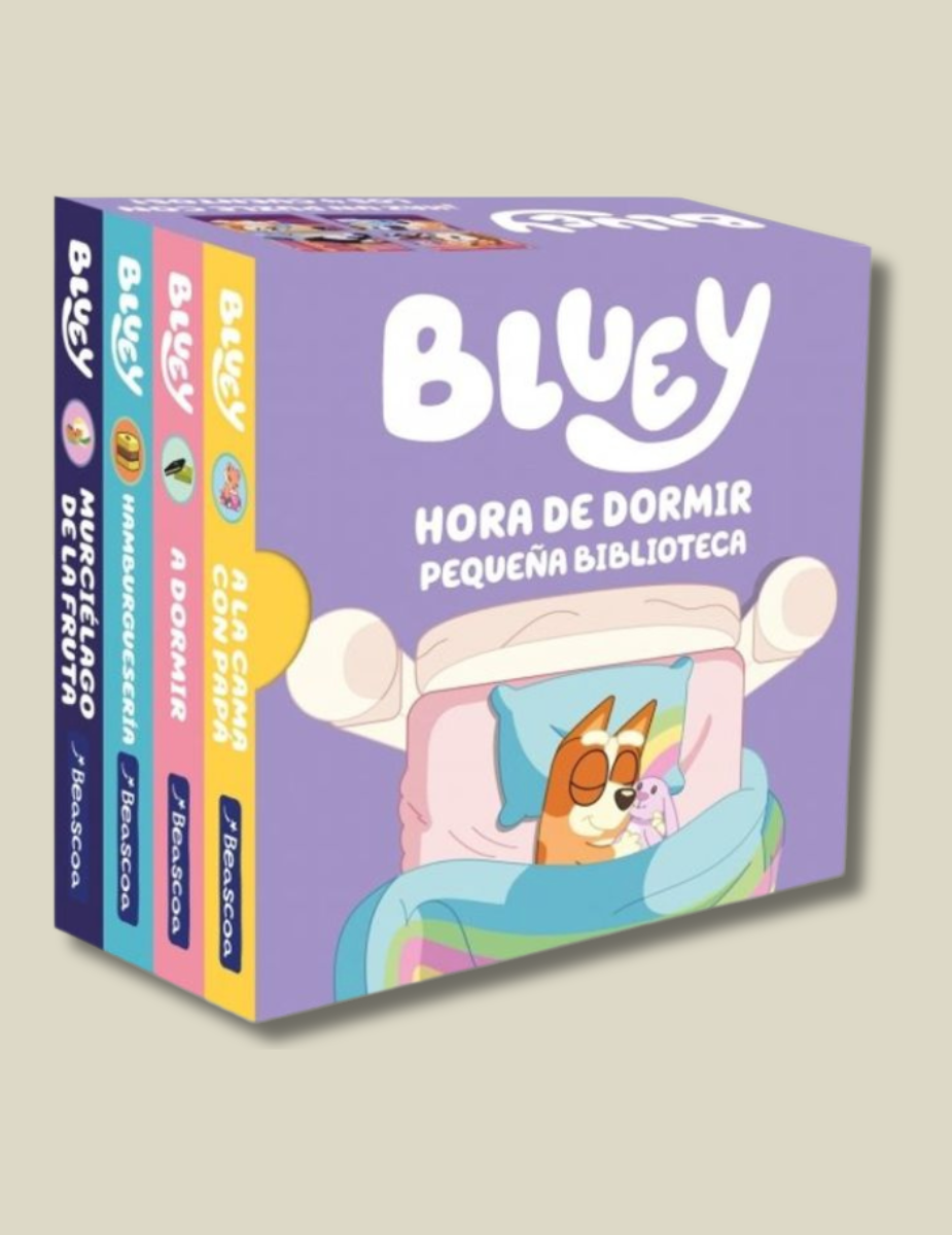 Estuche Bluey Hora De Dormir Pequeña Biblioteca - Libro Juguete